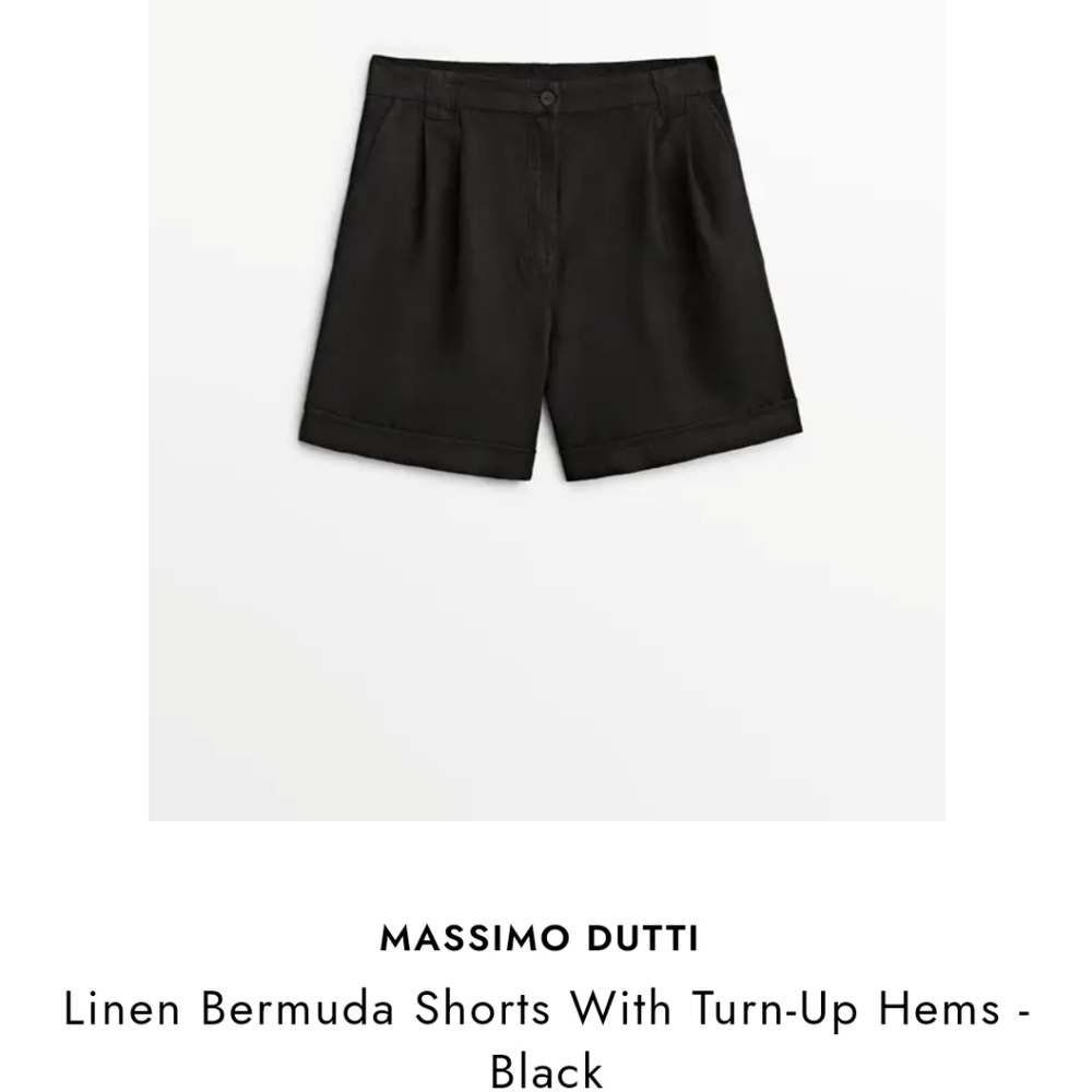 Massimo Dutti NWT linen bermuda shorts XS